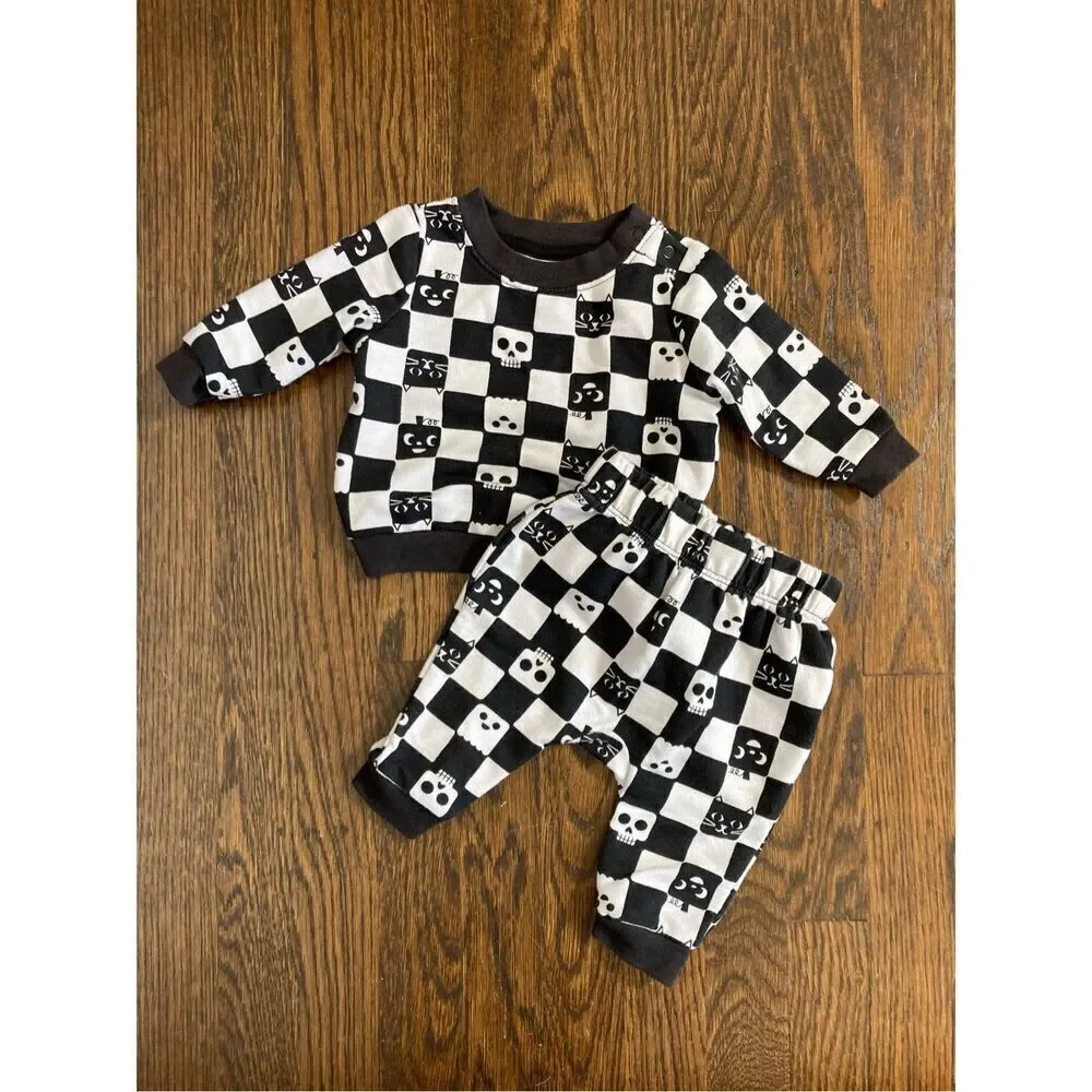 NEW Disney Newborn Infant Baby 0-3 Jack Skelington Halloween Bundle